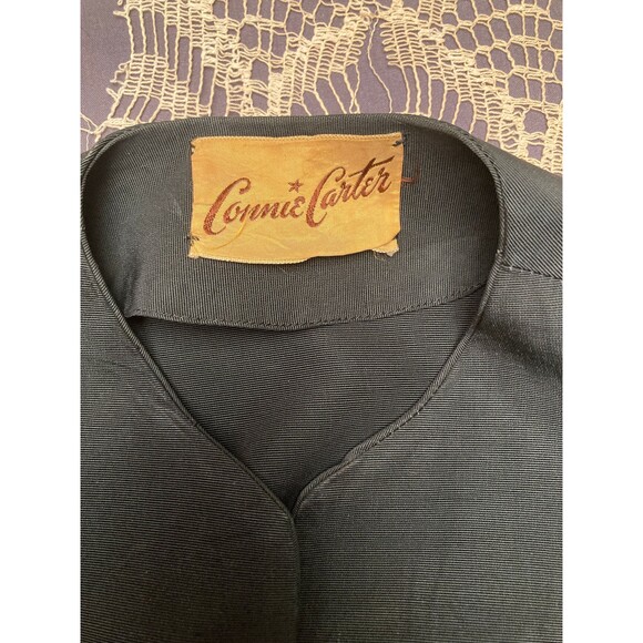 40s Bolero Jacket Vintage 1940s Black Faille Cropped Evening Fancy Size Small - Picture 5 of 10